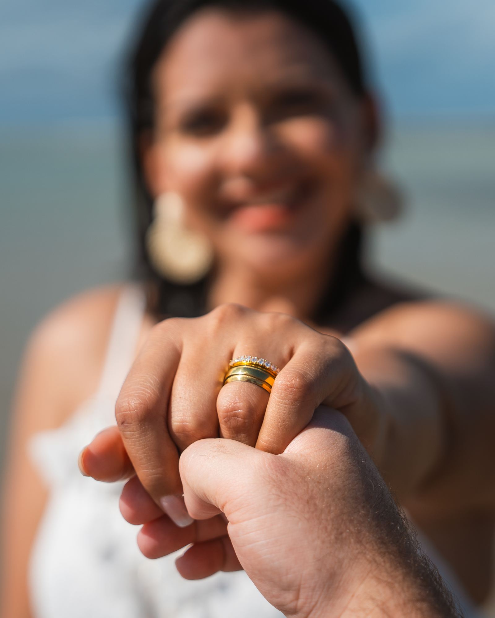 Pedido de casamento fotografado ao pôr do sol em Morro de São Paulo