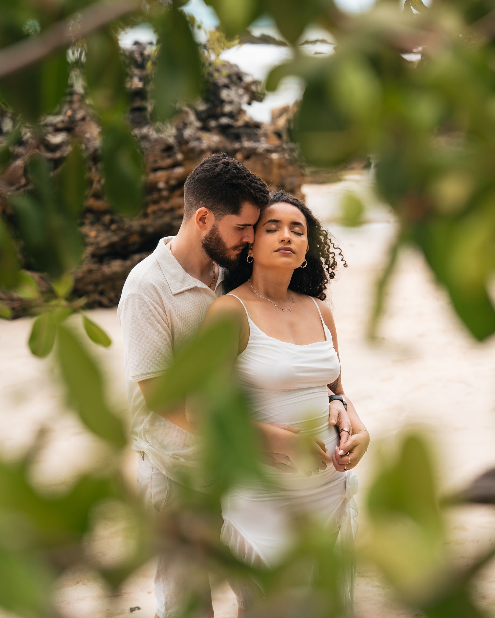 Ensaio de casal na praia em Morro de São Paulo