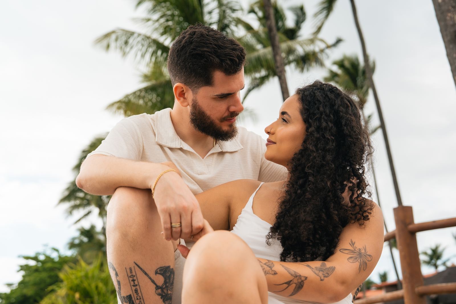 Ensaio de casal na praia em Morro de São Paulo