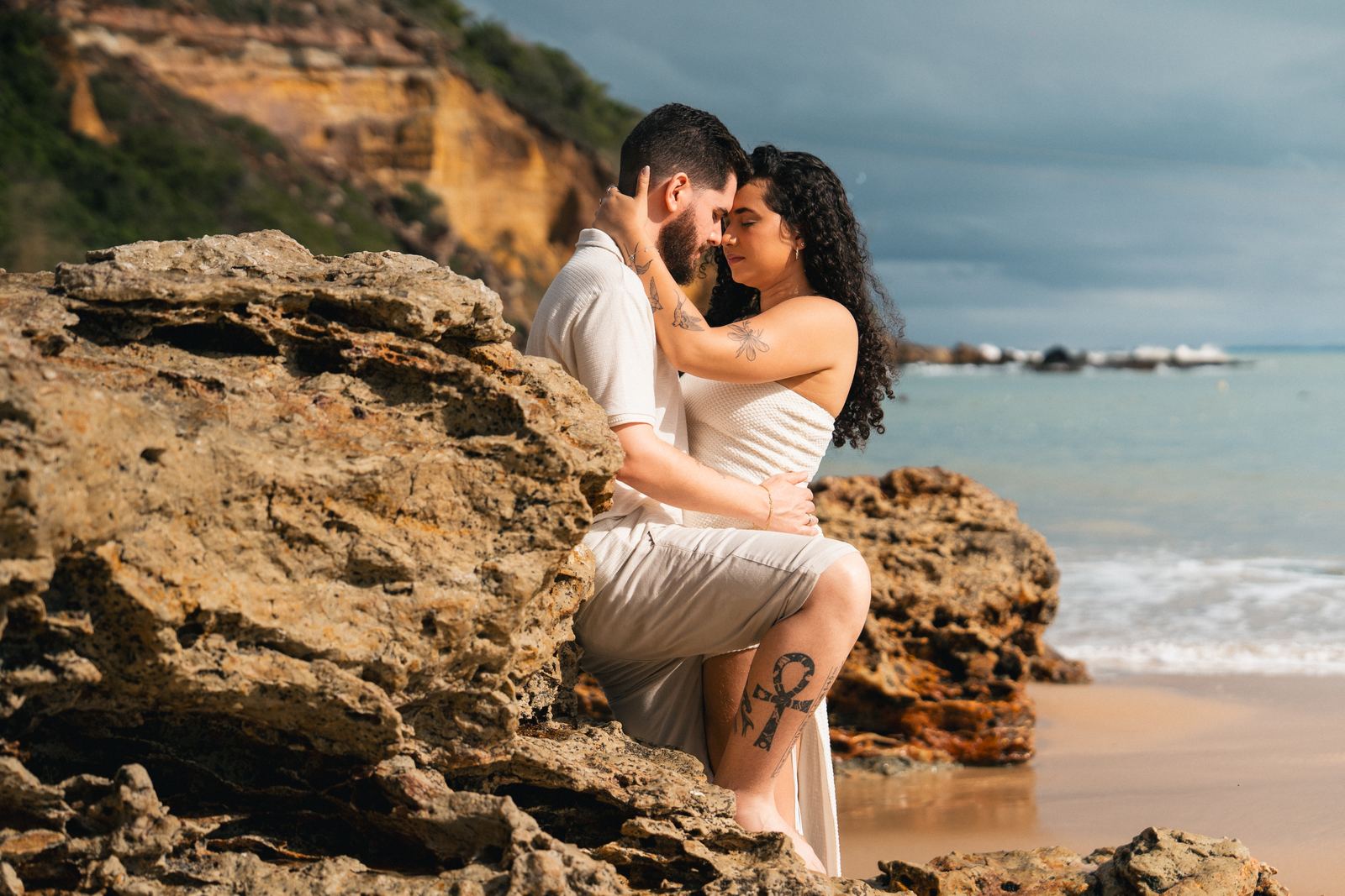 Ensaio de casal na praia em Morro de São Paulo