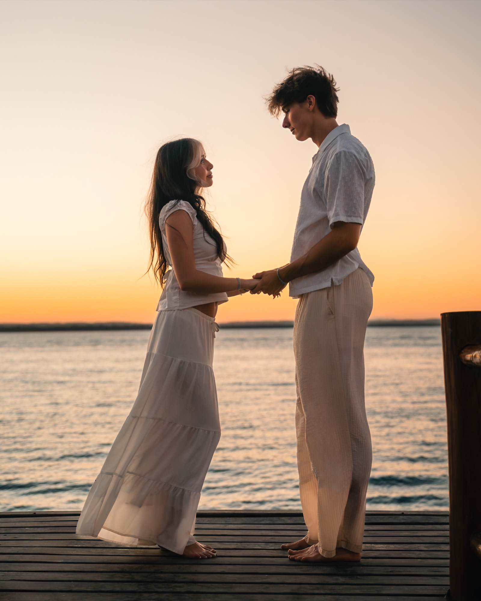 Pedido de casamento fotografado ao pôr do sol em Morro de São Paulo